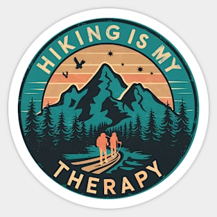 Hiker Is My Therapy Sticker